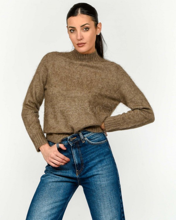 Solo Tre Maglione Misto Cashmere Nocciola  M3F0093 FU 15S NOCCIOLA