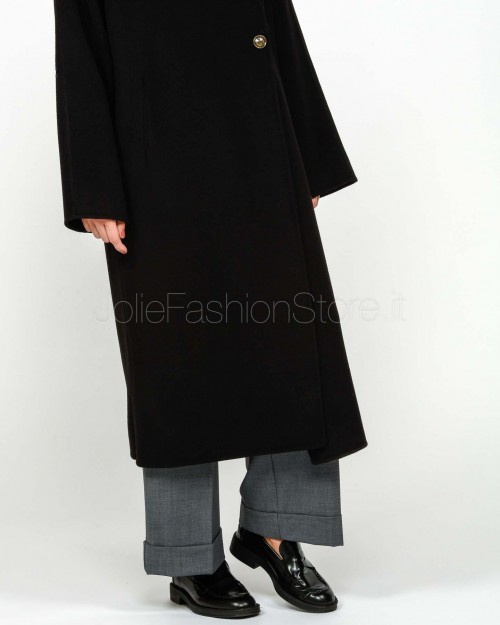 Helmur Cappotto Collo Alto in Lana e Cashmere Nero  583214 NERO