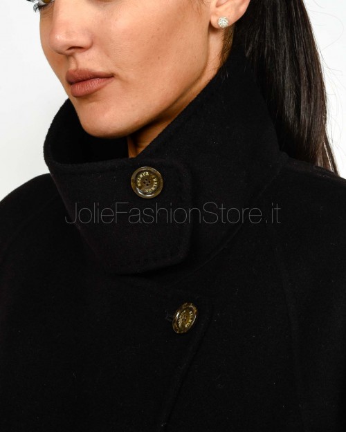 Helmur Cappotto Collo Alto in Lana e Cashmere Nero  583214 NERO