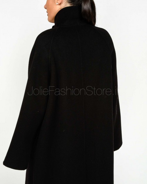 Helmur Cappotto Collo Alto in Lana e Cashmere Nero  583214 NERO