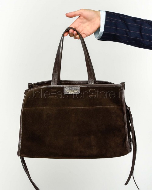 My Best Bag Borsa a Mano Cioccolato Modello Diva 38x24x21