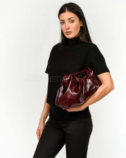 Patrizia Pepe Top Smanicato "ESSENTIAL" in Maglia Nero  2K0351 K9O3A K103