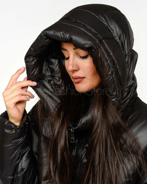 Helmur Piumino Over Con Cappuccio Nero  LONDRA NERO