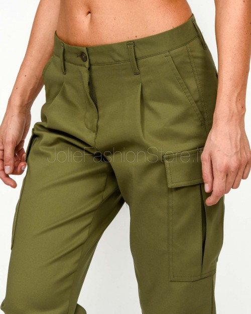 Squad Pantalone Cargo Tasconato Verde Militare  CARGO 0148