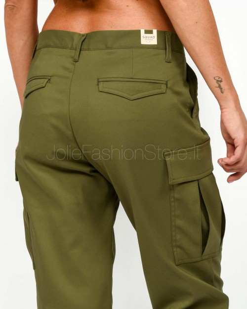 Squad Pantalone Cargo Tasconato Verde Militare  CARGO 0148