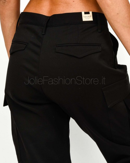 Squad Pantalone Cargo Tasconato Nero  CARGO 0099