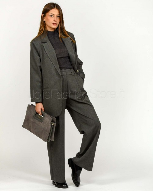 J-Cube Pantalone Con Piences Grigio  RM91 GRIGIO 24