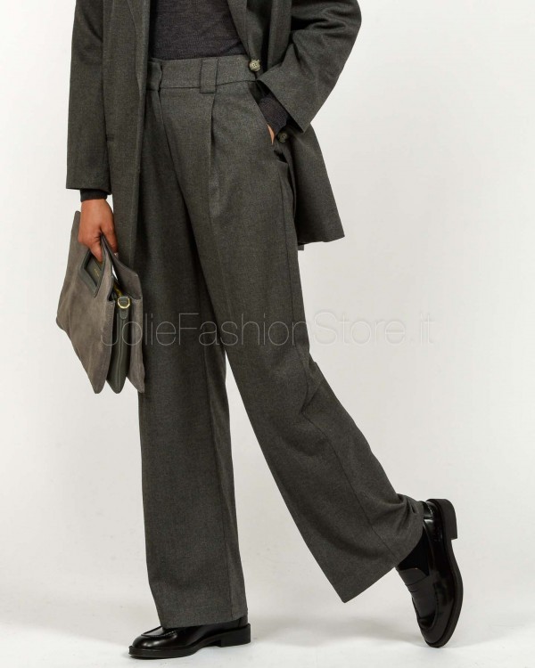 J-Cube Pantalone Con Piences Grigio  RM91 GRIGIO 24