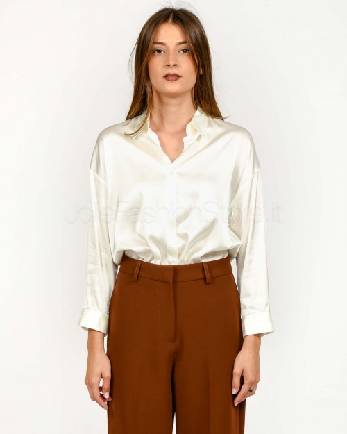 J-Cube Camicia in Satin Bianca  RM97 BIANCO