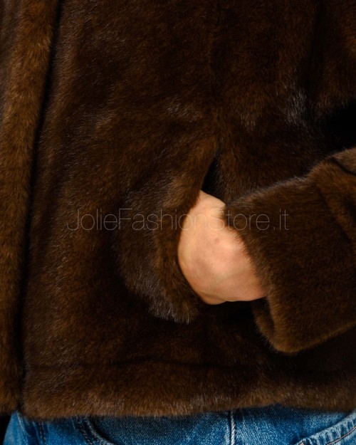 Premier Damme Bomber Ecopelliccia  767 MOCHA
