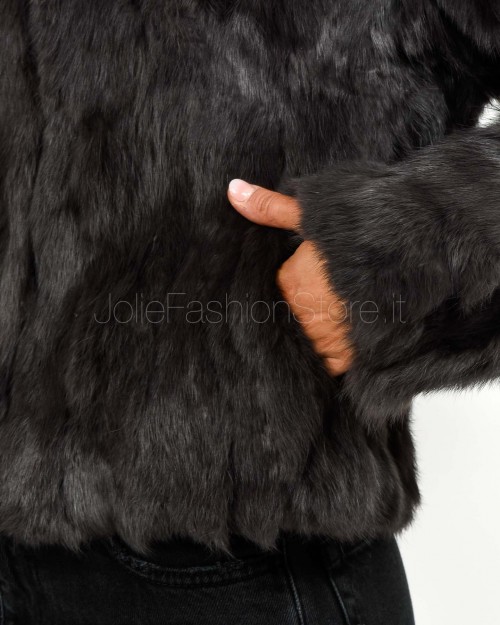 Tavus Milano Giacca Corta Lapin Grigio  25100 CARBON