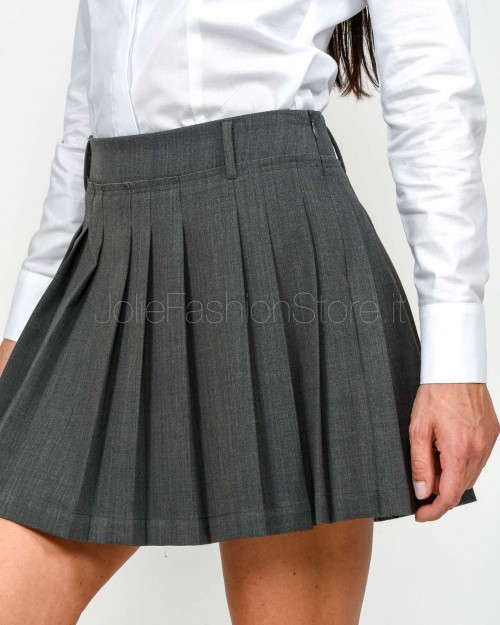 Grifoni Gonna College a Pieghe Grigio  GVC250095/12 007