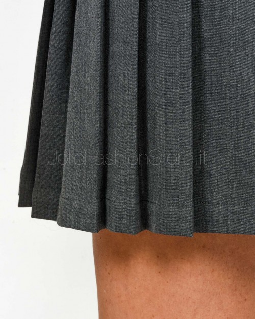 Grifoni Gonna College a Pieghe Grigio  GVC250095/12 007