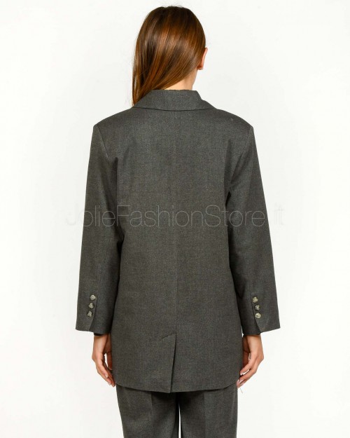 J-Cube Single-Breasted Oversized Jacket in Grey  RM90 GRIGIO 24