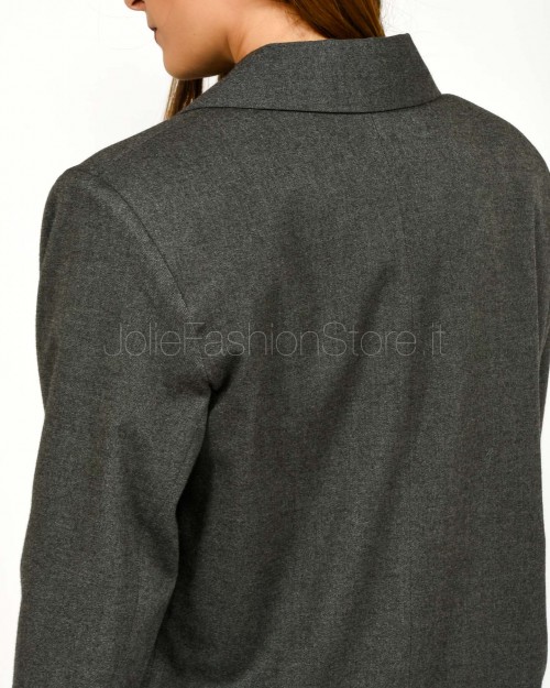 J-Cube Single-Breasted Oversized Jacket in Grey  RM90 GRIGIO 24