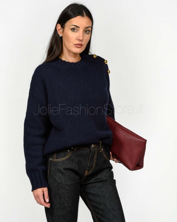 Grifoni Maglione Navy Con Bottoni Oro  GVC210032/127 008