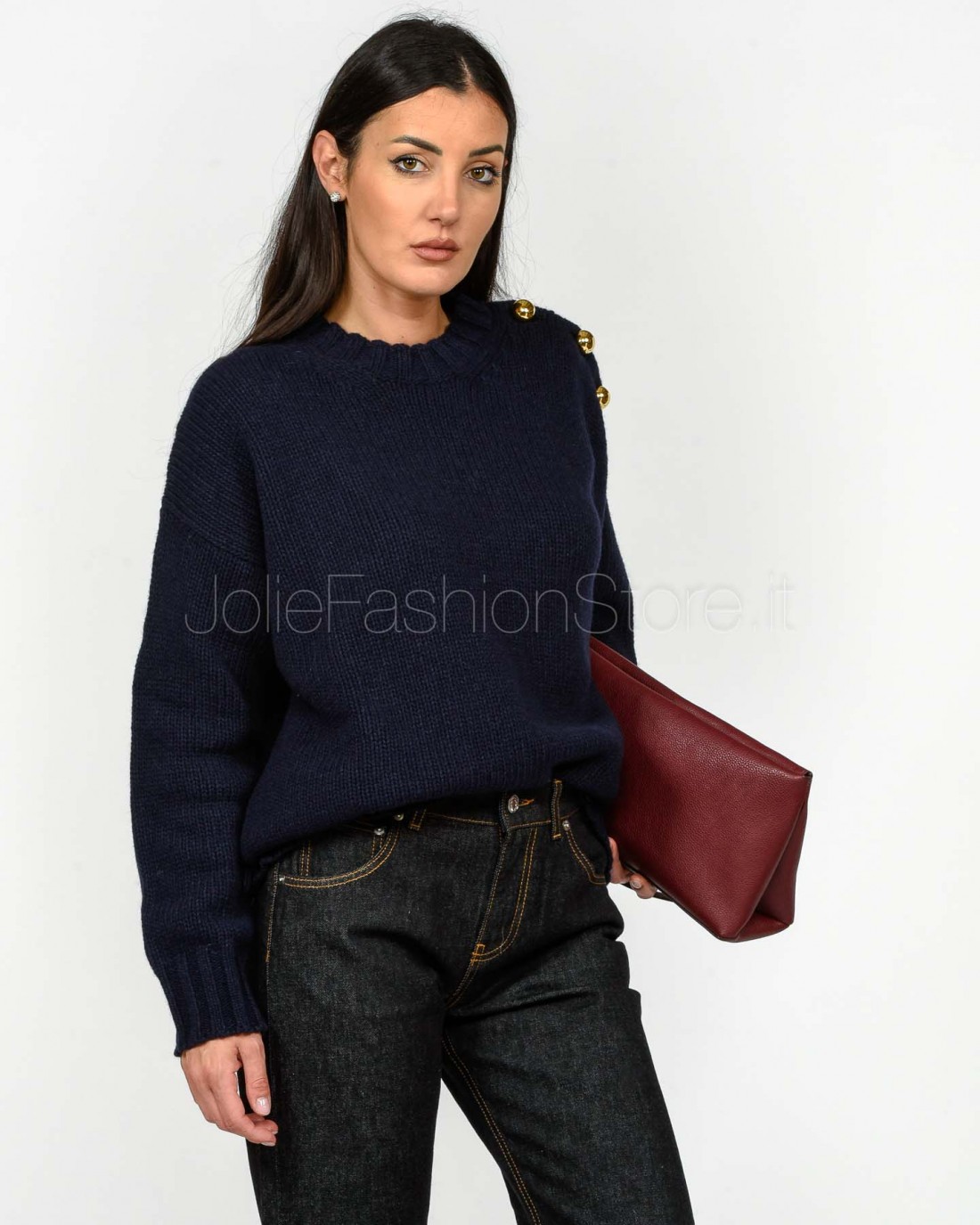 Grifoni Maglione Navy Con Bottoni Oro  GVC210032/127 008