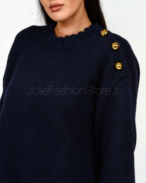 Grifoni Maglione Navy Con Bottoni Oro  GVC210032/127 008
