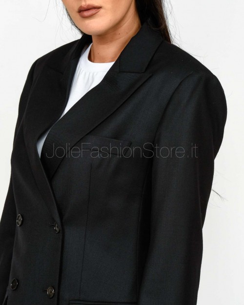 Grifoni Giacca Doppiopetto Nero in Lana Vergine  GVC234051/15 003
