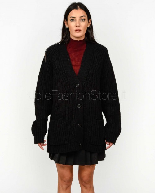 Grifoni Cardigan Nero Over 2 Tasche  GVC210042/106 003