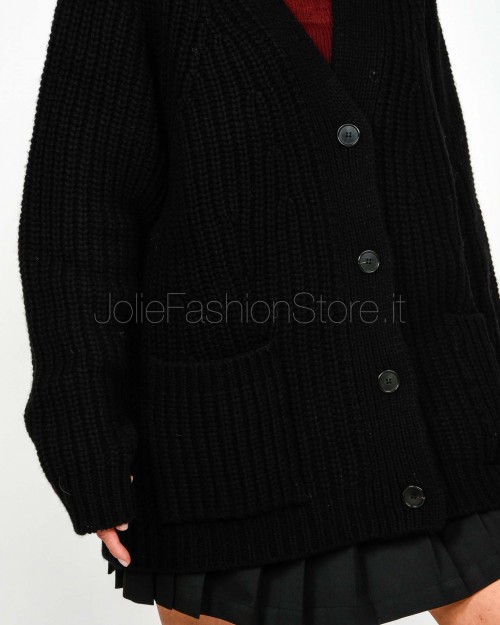 Grifoni Cardigan Nero Over 2 Tasche  GVC210042/106 003