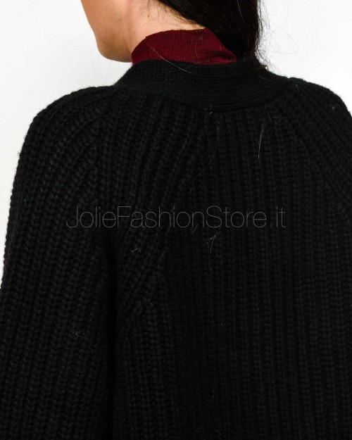 Grifoni Cardigan Nero Over 2 Tasche  GVC210042/106 003
