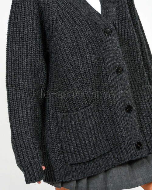 Grifoni Cardigan Grigio Over 2 Tasche  GVC210042/106 009