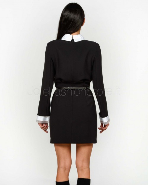 Elisabetta Franchi Abito Con Cintura Nero/Avorio  AB88757E2 314