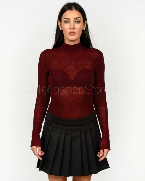 Grifoni Maglia a Costine Manica Lunga Bordeaux  GVC210003/120 156