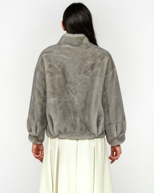 Premier Damme Bomber Ecopelliccia Grigio  768 GRIGIO