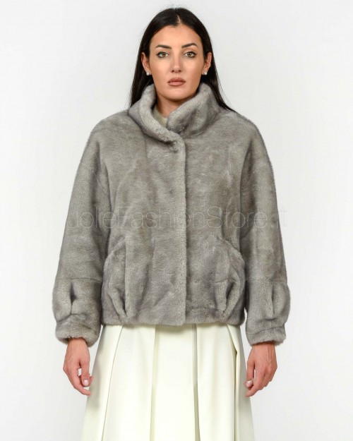 Premier Damme Bomber Ecopelliccia Grigio  768 GRIGIO