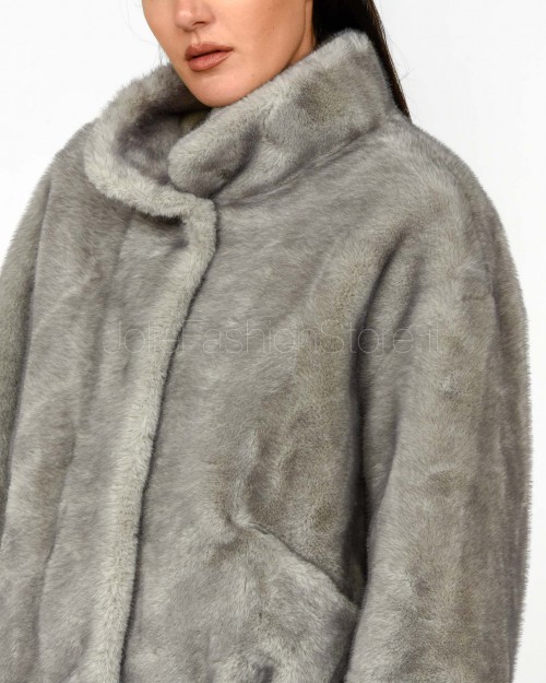 Premier Damme Bomber Ecopelliccia Grigio  768 GRIGIO