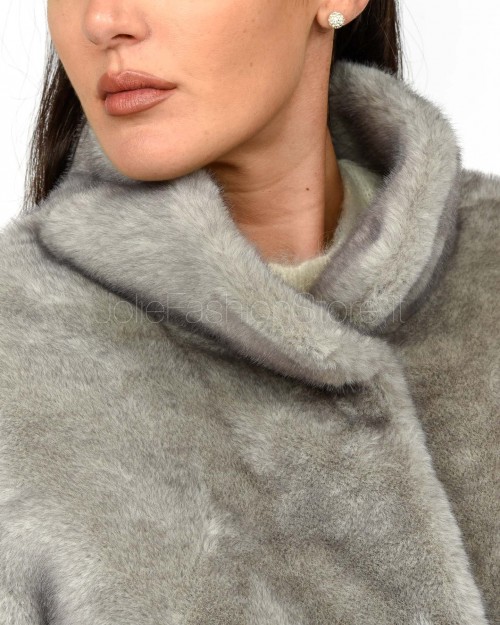 Premier Damme Bomber Ecopelliccia Grigio  768 GRIGIO
