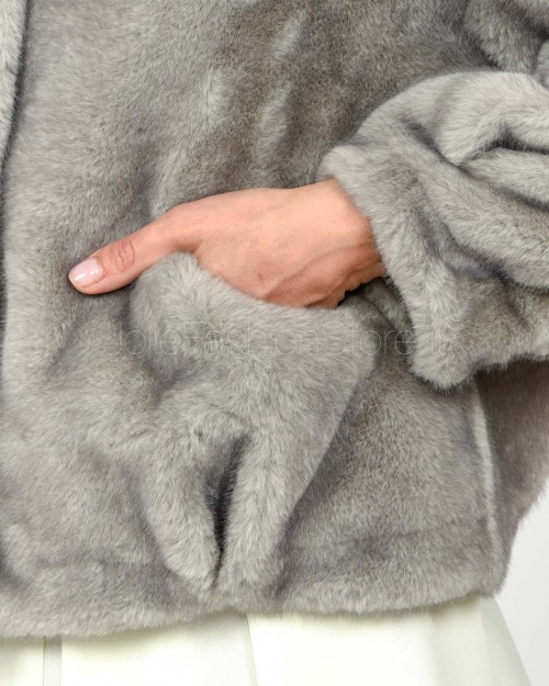 Premier Damme Bomber Ecopelliccia Grigio  768 GRIGIO