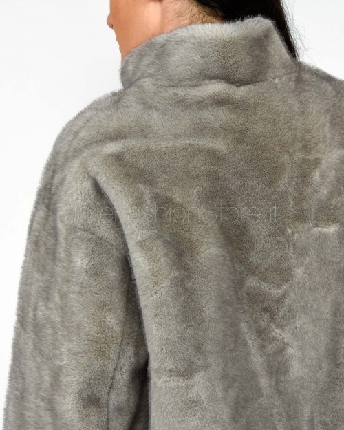 Premier Damme Bomber Ecopelliccia Grigio  768 GRIGIO