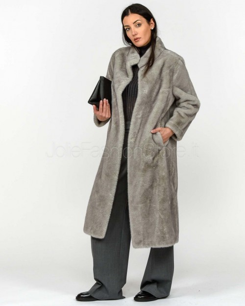 Premier Damme Cappotto Ecopelliccia Grigio