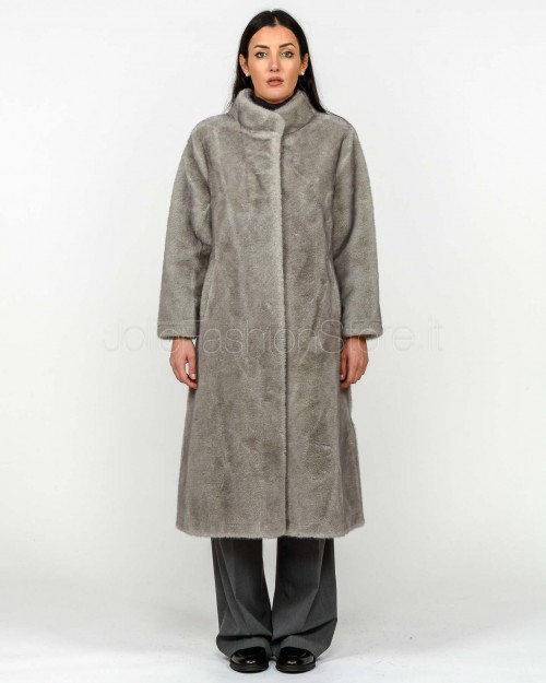 Premier Damme Cappotto Ecopelliccia Grigio  602 GRIGIO