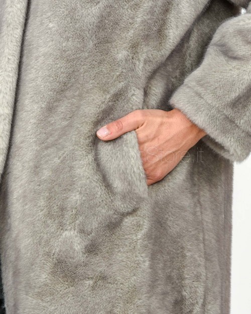 Premier Damme Cappotto Ecopelliccia Grigio  602 GRIGIO