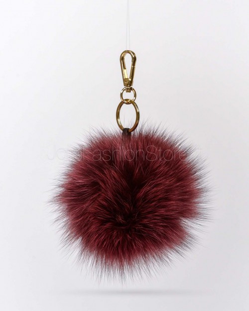 Frame Portachiavi Pon Pon in Volpe Bordeaux