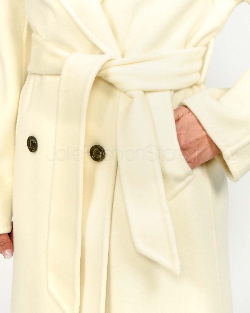 Helmur Cappotto Doppiopetto Panna Con Cintura  20209 PANNA