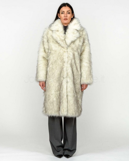 Tavus Milano Cappotto Eco Volpe Crystal  25332 CRYSTAL