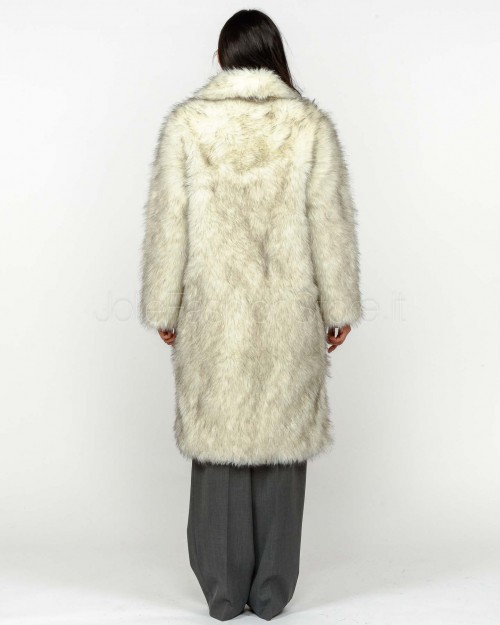 Tavus Milano Cappotto Eco Volpe Crystal  25332 CRYSTAL