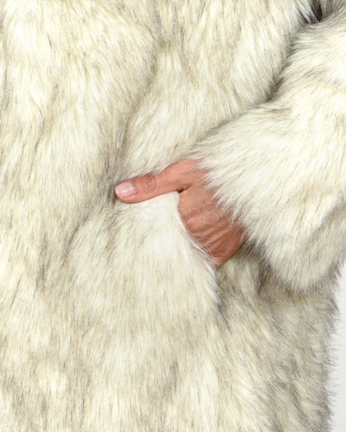 Tavus Milano Cappotto Eco Volpe Crystal  25332 CRYSTAL
