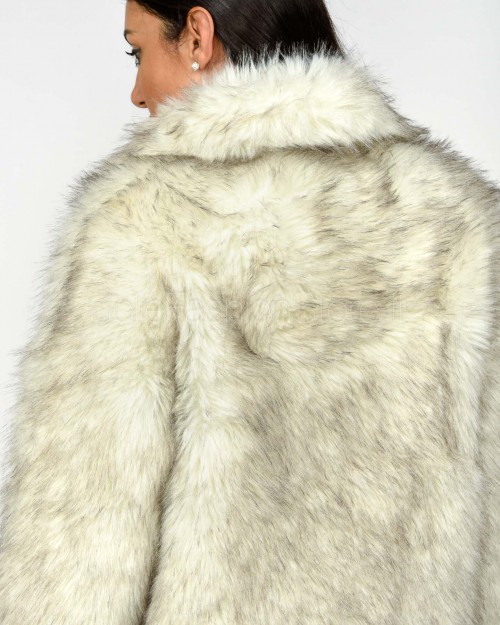 Tavus Milano Cappotto Eco Volpe Crystal  25332 CRYSTAL