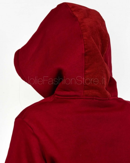 Displaj Felpa Con Cappuccio Con Tasca a Contrasto Rosso  KROPA BORDO