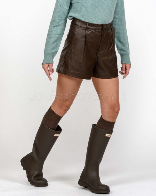 Grace & Mila Short Ecopelle Cioccolato