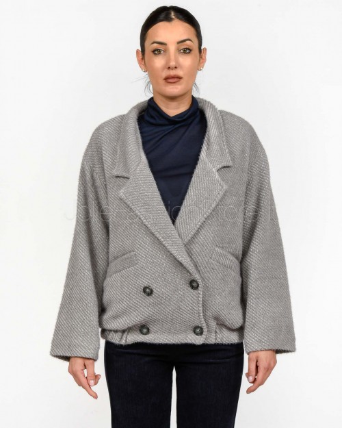 I’Min Luxury Bomber Doppiopetto Grigio  RM75 GRIGIO