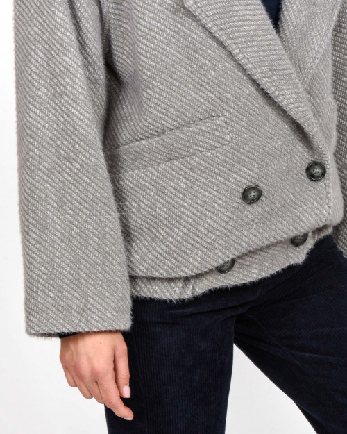 I’Min Luxury Bomber Doppiopetto Grigio  RM75 GRIGIO