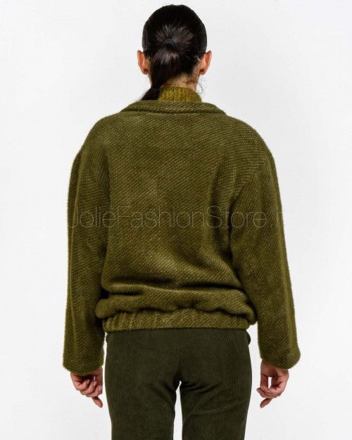 I’Min Luxury Bomber Doppiopetto Verde Militare  RM75 MILITARE