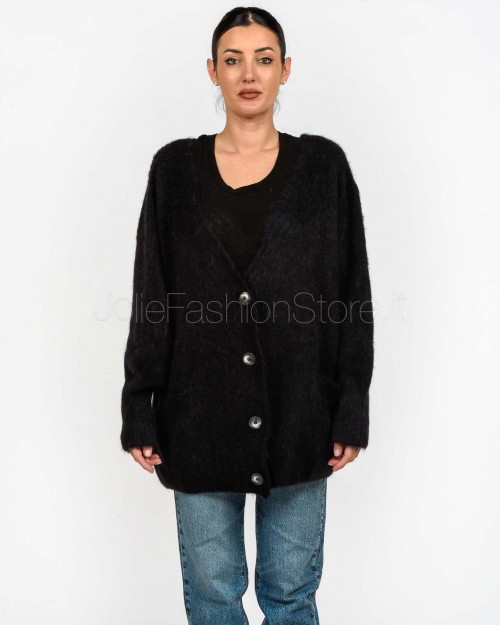 Solo Tre Cardigan Over Misto Lana Nero  M3F0061 A 99 NERO